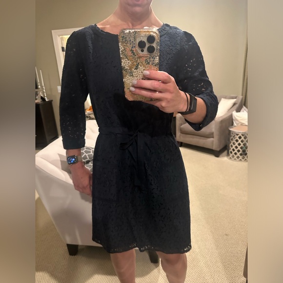 Tahari Navy Lace Dress NWT - Picture 1 of 6